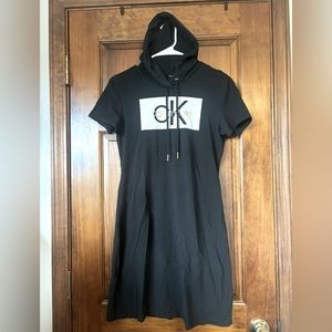 Calvin Klein Hooded T-Shirt Dress